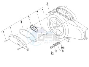 Zip & Zip 50 Fly 100 drawing Flywheel magneto cover - Oil filter