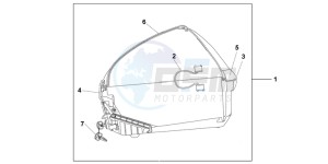 XL1000VAB drawing 45L TOP BOX SHASTA WHITE