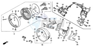 CB600F HORNET drawing HEADLIGHT (CB600F3/4/5/6)