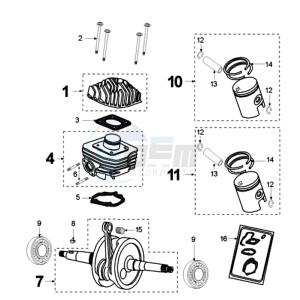 TKR WRC EU drawing CRANKSHAFT AND CYLINDER