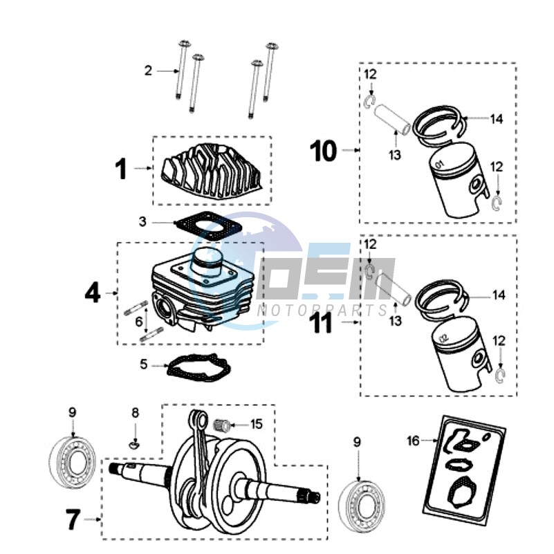 CRANKSHAFT AND CYLINDER