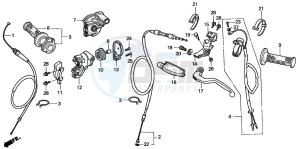 CR125R drawing HANDLE LEVER/SWITCH/CABLE (CR125R2,3)