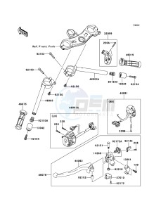 NINJA_ZX-10R ZX1000JDF FR XX (EU ME A(FRICA) drawing Handlebar