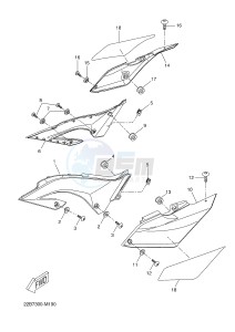 WR125R (22B7 22B7 22B7) drawing SIDE COVER