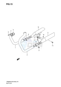 VS800 (E3-E28) INTRUDER drawing MUFFLER