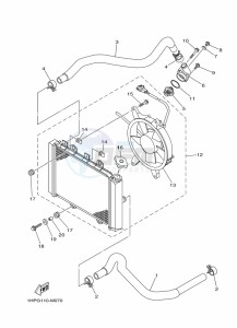 YFM700FWBD KODIAK 700 EPS (BGF1) drawing RADIATOR & HOSE