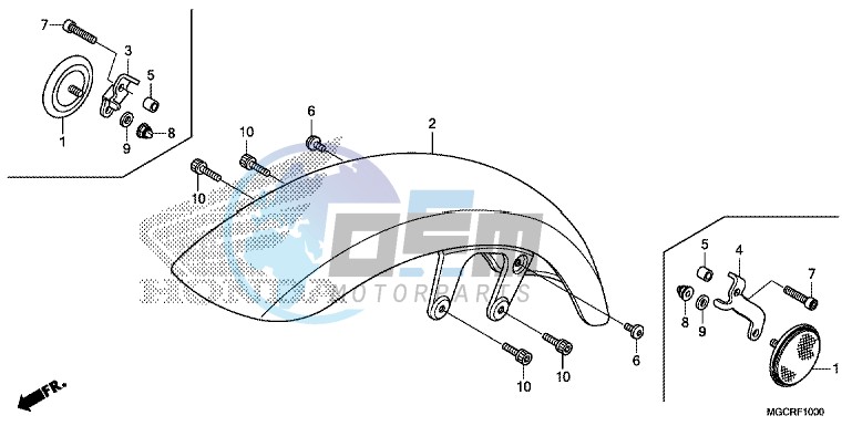 FRONT FENDER (CB1100CA/CAD/TA/TAD)