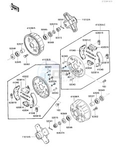 KLF 300 A [BAYOU 300] (A1) [BAYOU 300] drawing FRONT HUB_BRAKE