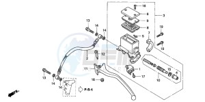 NSS250 JAZZ drawing RR. BRAKE MASTER CYLINDER