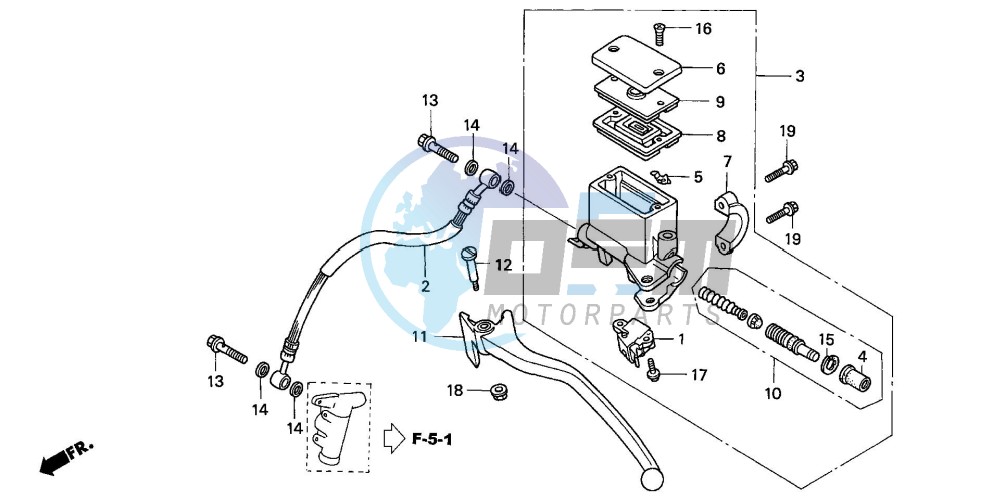 RR. BRAKE MASTER CYLINDER