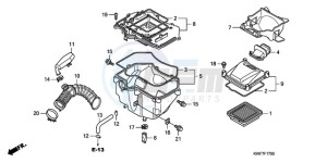 CBF125MA France - (F) drawing AIR CLEANER