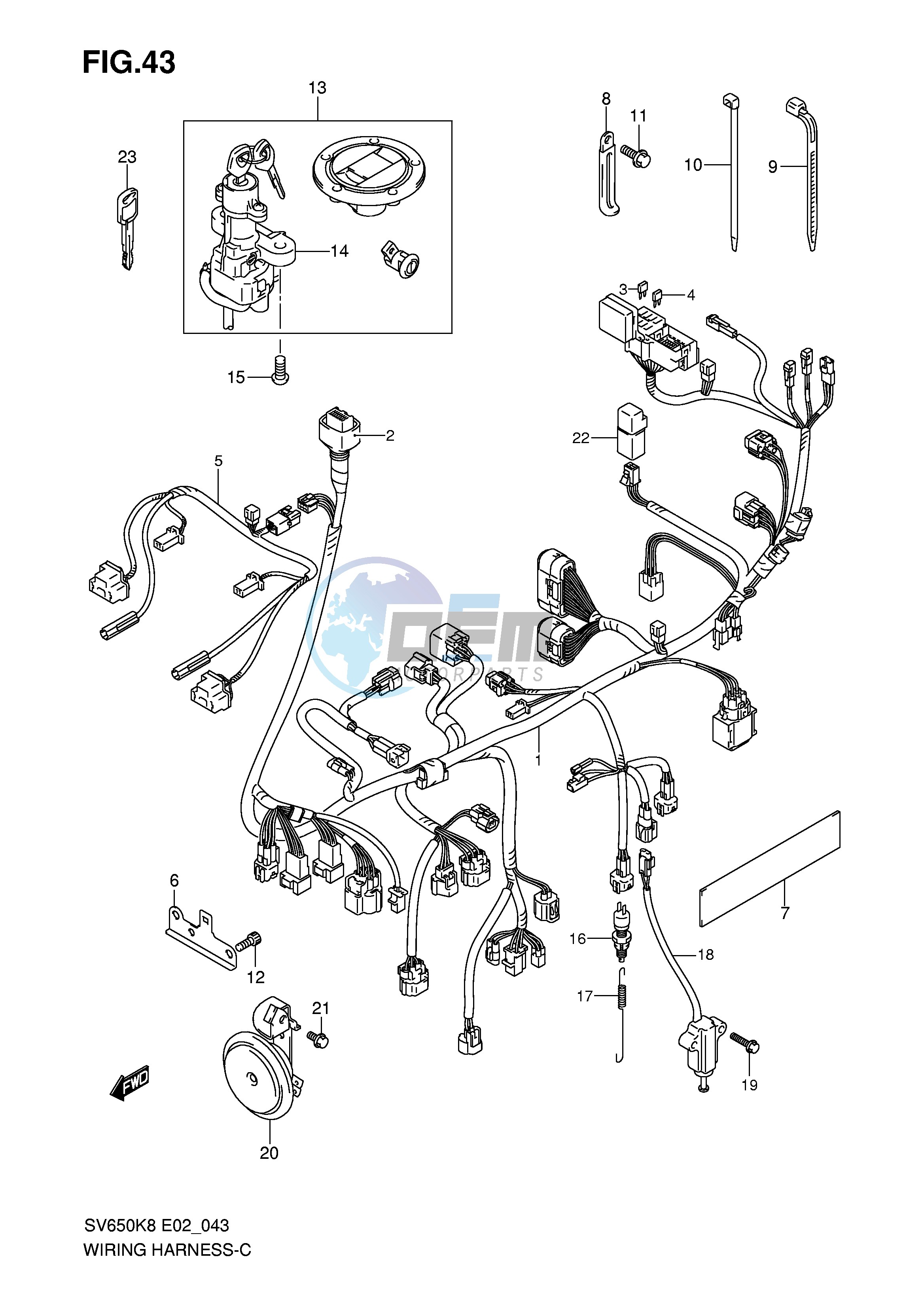 WIRING HARNESS (SV650SK8 SK9 SUK8 SUK9 SL0 SUL0)