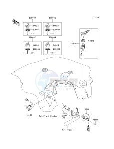 KVF 650 A [PRAIRIE 650 4X4] (A1) [PRAIRIE 650 4X4] drawing IGNITION SWITCH