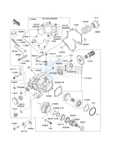 VN 1600 B [VULCAN 1600 MEAN STREAK] (B6F-B8FA) B7FA drawing FRONT BEVEL GEAR