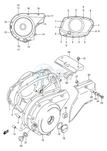 VX800 (E4) drawing CRANKCASE COVER