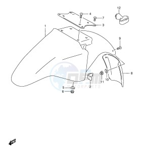 GS500E (E2) drawing FRONT FENDER