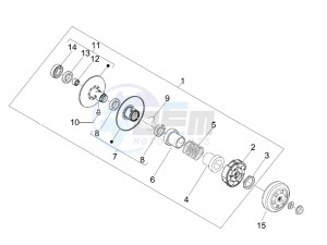 SPRINT 50 4T 4V NOABS E2 (NAFTA) drawing Driven pulley