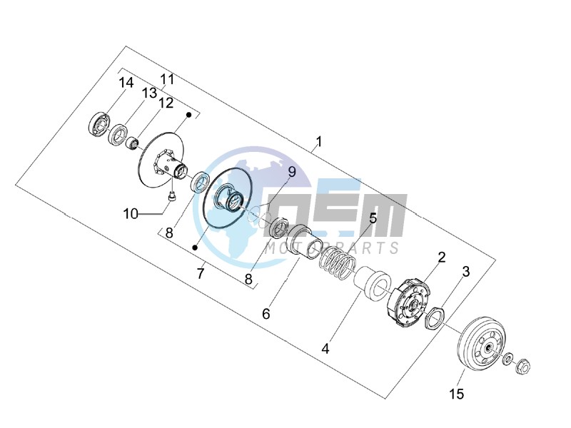 Driven pulley