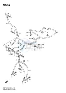 GSF1250 (E21) Bandit drawing FRONT BRAKE HOSE (GSF1250AL1 E24)