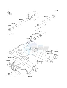 ZX 1100 D [NINJA ZX-11] (D1-D3) [NINJA ZX-11] drawing SWINGARM