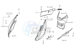 EURO MX - 125 cc drawing SIDE COVERS