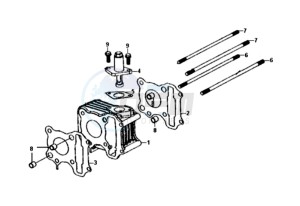 SYMPHONY SR 50 L6 drawing CYLINDER / GASKETS