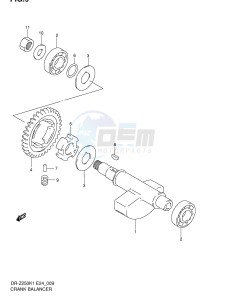 DR-Z250 (E24) drawing CRANK BALANCER