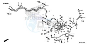 VFR1200XDLF CrossTourer - VFR1200X Dual Clutch 2ED - (2ED) drawing BRAKE HOSE