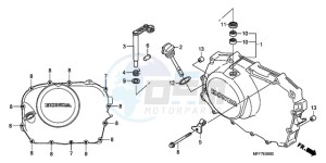 XL700VA9 France - (F / ABS CMF SPC) drawing RIGHT CRANKCASE COVER