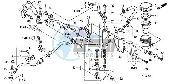 REAR BRAKE MASTER CYLINDER (CBR1000RA)