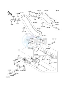 VN 1600 A [VULCAN 1600 CLASSIC] (A6F-A8FA) A8F drawing MUFFLER-- S- -