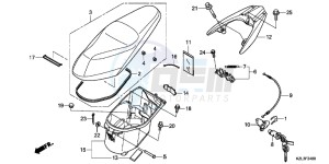 NSC110WHB drawing SEAT/ LUGGAGE BOX