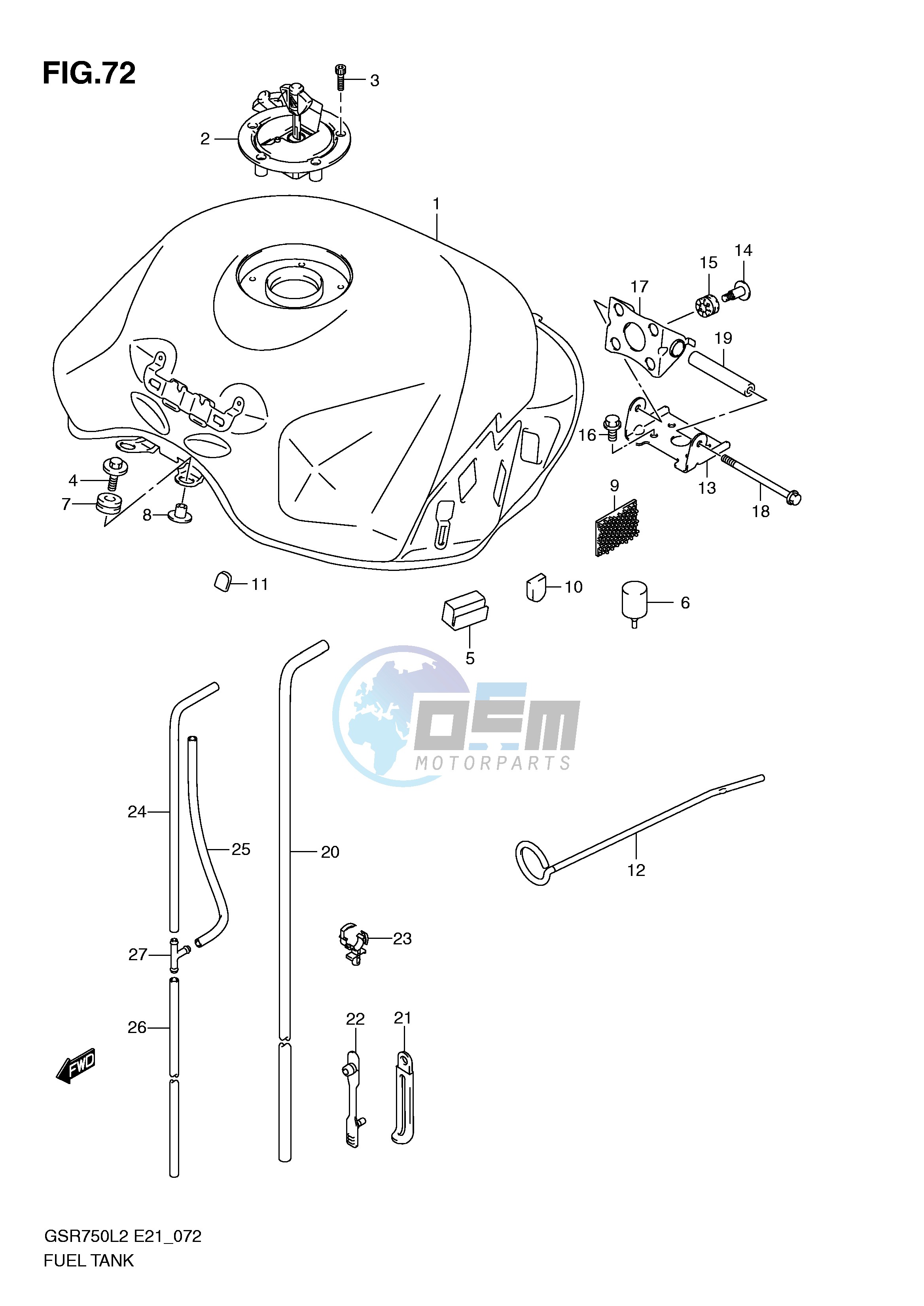 FUEL TANK (GSR750AL2 E24)