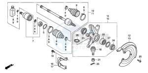 TRX420TM FOURTRAX drawing FRONT KNUCKLE (4WD)