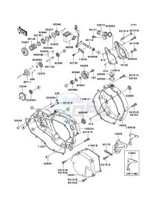 KX250 KX250R7F EU drawing Engine Cover(s)