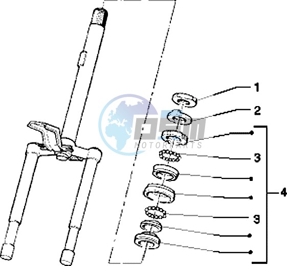 Steering bearing ball tracks