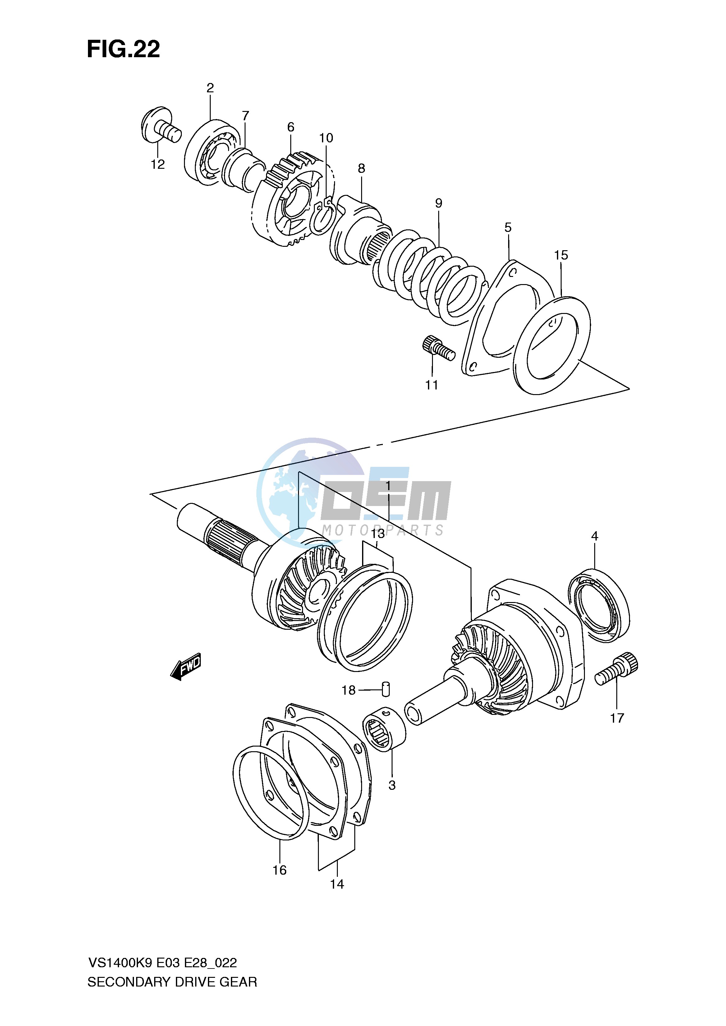 SECONDARY DRIVE GEAR