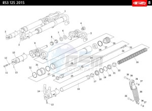 RS3-125-CASTROL drawing FRONT FORK