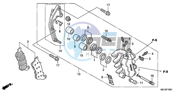 L. FRONT BRAKE CALIPER