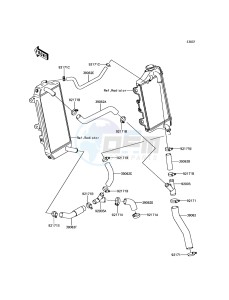 KLX450R KLX450AHF EU drawing Water Pipe