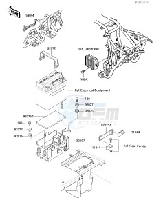 KLF 300 A [BAYOU 300] (A2) [BAYOU 300] drawing BATTERY CASE