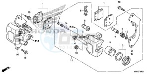 TRX500FE2H Europe Direct - (ED) drawing FRONT BRAKE CALIPER