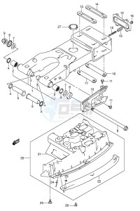 LT-Z400 (E3-E28) drawing REAR SWINGING ARM (MODEL K3 F.NO.32113658~)