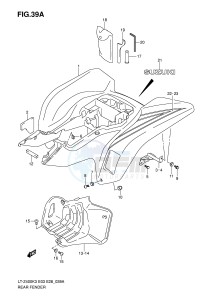 LT-Z400 (E3-E28) drawing REAR FENDER (MODEL K5 K6)