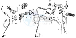 CR250R drawing HANDLE LEVER