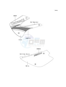 KX 100 A [KX100 MONSTER ENERGY] (A6F - A9FA) D7F drawing DECALS-- GREEN- --- D7F- -