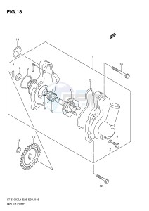 LT-Z400 (E28-E33) drawing WATER PUMP