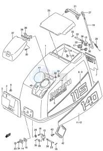 DT 115 drawing Engine Cover (1986 to 1987)