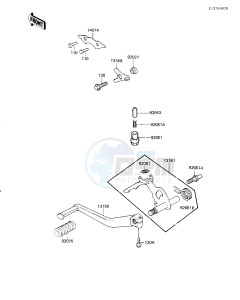 KZ 1300 A (A4) drawing GEAR CHANGE MECHANISM