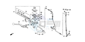 NX500 DOMINATOR drawing FR. BRAKE MASTER CYLINDER